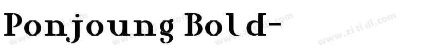 Ponjoung Bold字体转换